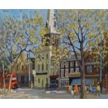CHARLES MCCALL (1907-1989) A.R.R. Pimlico Square, London Oil on canvas Signed and dated 1969 Framed