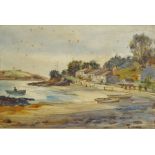 Helford Passage Watercolour Indistinctly signed Framed and glazed Picture size 24 x 35cm Overall