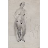 ROLAND VIVIAN PITCHFORTH (1895-1982) Nude Pen and pencil Signed to verso Picture size 43 x 29cm