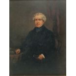 19th Century English School Portrait of a Gentleman Oil on board Framed Picture size 37 x 29cm