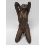 ALEC WILES (1924-2021) Kneeling Female Nude Bronze resin Height 29cm