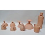 JOHN BUCHANAN Nine pieces of bisque fired ceramics