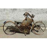 Rusty Bike Scrap metal sculpture Height 74cm Length 138cm