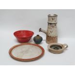 JOHN BUCHANAN Five pieces of ceramics