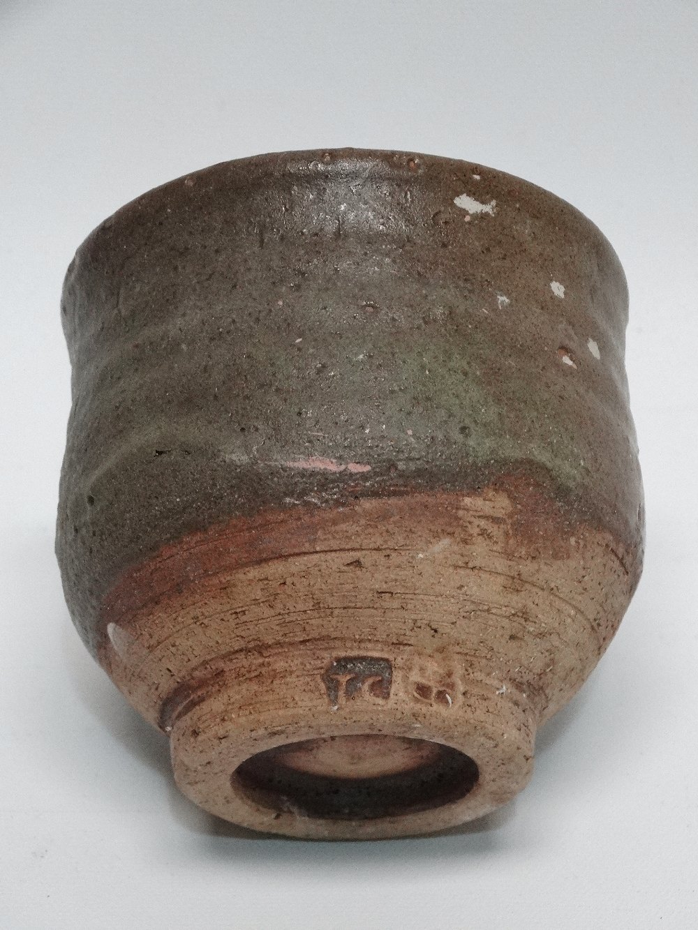 TREVOR CORSER (1938-2015) An ash glazed yunomi Impressed potter's mark and St Ives Pottery mark - Image 2 of 3