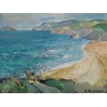 K. GYDAROV Cornwell near Heele (Cornwall near Hayle) Acrylic Signed Framed and glazed Picture size