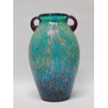 Amphora Glass - An Aventine and flecked glass vase, height 19cm.