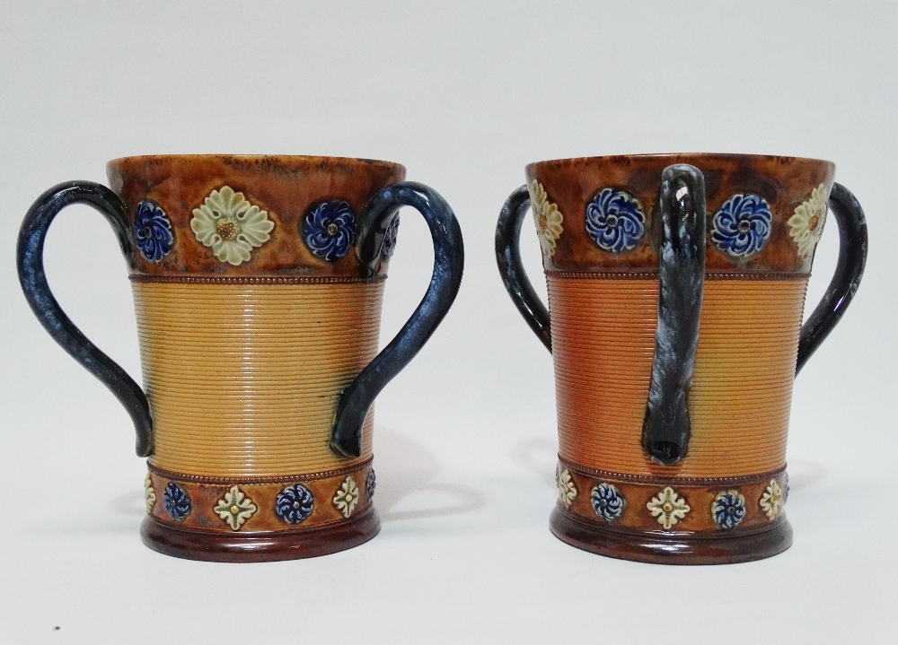 Royal Doulton - A pair of tyg vases, 5412 and maker's mark GS to base, height 16.5cm, diameter - Image 2 of 5