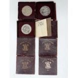 COINS - Eight Festival of Britain crowns, boxed.