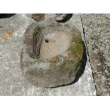 A small reconstituted stone garden trough, height 22cm, 50 x 40cm.