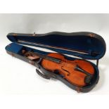 Violin - Marked 'Antonius Stradivarius Deutiche Urbeit 1886' (BB & Co), a German violin with