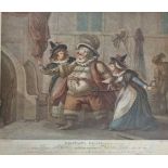J. Chapman after Henry Bunbury - A pair of mezzotints, 'Falstaff's Escape' and another by P.W.