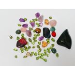 Various gemstones and crystals, to include rose quartz, amethyst, tiger eye etc.