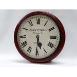 A 19th century mahogany cased single fusee wall clock, the painted dial marked Elkington & Company