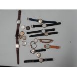 Eleven 9ct gold cased watches, to include Roamer, Cyma, Rotary, Avia, Accurist x 2, Roidor, Hefik,