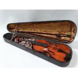 Violin - Labelled within CH.J.B. Collin-Mezin, Luthier a Paris, Rue du Faub Poissonniere No.10,
