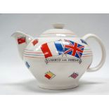 MILITARIA - A Ducal Ware 'War Against Hitlerism This Souvenir Teapot Was Made For Dyson & Horsfall