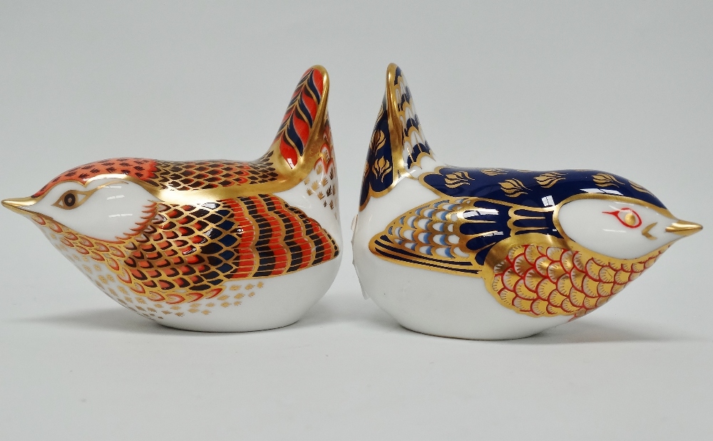 Royal Crown Derby paperweights - Two paperweights modelled as wrens, one in red colourway (1997), - Image 2 of 6