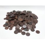 COINS - A bag of Georgian and Victorian copper coins.