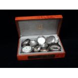 Watches - An assortment of hallmarked silver cased pocket watches, to include hunters, half