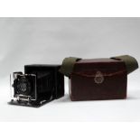 A 9cm x 12cm folding plate camera with focal plane shutter, Meyer Gorlitz Doppel Anastigmat