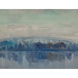 ARTHUR HENRY KNIGHTON-HAMMOND (1875-1970) Lake Reflections Watercolour Signed Framed and glazed