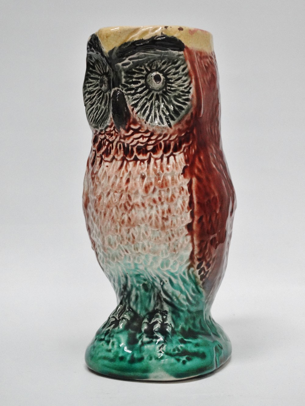 Majolica - A 19th century owl jug, height 16.5cm. - Image 2 of 5
