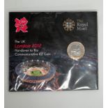 COINS - A London 2012 handover to Rio commemorative £2 coin in Royal Mint mount and packaging.