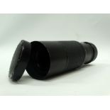 A Leitz Wetzlar Vario-Elmar-R 75 - 200mm f 4.5 lens in black finish with integral hood and caps,
