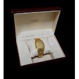 Vintage Girard Perregaux - A gentleman's gold plated mechanical wristwatch with gilded matt