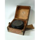 MILITARIA - A Royal Air Force WWII ACTS Glasgow boxed compass of gimbal mount form. A Type P.6 No.