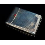 A .900 continental silver, highly unusual, metamorphic, four fold cigarette box with yellow metal