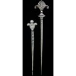 A silver letter opener, London 1888, maker's mark for Daniel & John Wellby, length 20.6cm,