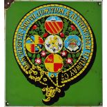 Vitreous Enamel Advertising Sign - A pictorial ' Manchester South Junction & Altringham Railway