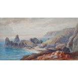 THOMAS HART (1830-1916) Kynance Cove Watercolour Signed and dated 1873 Framed and glazed Picture