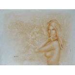 FRANK ARIS (XX) Female Nude Oil on canvas Signed Picture size 75 x 101cm