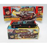 CORGI - Rocket Firing Batmobile With Batman and Robin No.267, with tow hook in gloss black, hubs