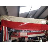 FLAGS - Bi coloured banner, red and white striped, 384 x 90cm.
