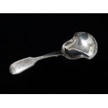 A William IV silver caddy spoon, London 1837, maker's mark for Benjamin Stephens, length 11.5cm,