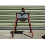 A floor standing metal heather honey press, height 87cm, width 61cm, depth 53cm.
