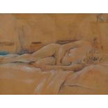 EILEEN CRAWFORD (XX) Camilla, Reclining Nude Charcoal and chalk on paper Titled and named verso