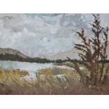 Autumn Lakeside Oil on board Framed Picture size 45 x 59cm Overall size 60 x 74cm
