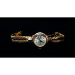 Avia wristwatch - A 9ct gold cased ladies mechanical 17 jewel wristwatch batons at 1, 3, 5, 7, 9 and