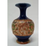 Royal Doulton (Slaters Patent) - A squat baluster vase, No.7378F, bears indistinct maker's mark to