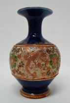 Royal Doulton (Slaters Patent) - A squat baluster vase, No.7378F, bears indistinct maker's mark to