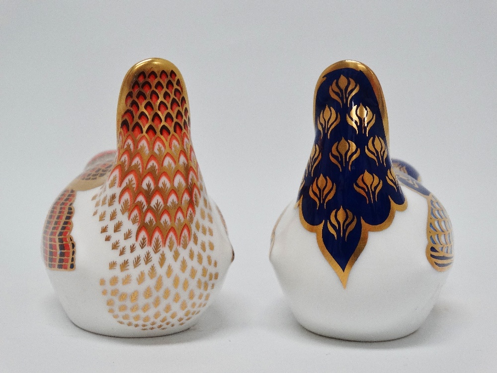 Royal Crown Derby paperweights - Two paperweights modelled as wrens, one in red colourway (1997), - Image 3 of 6