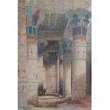 DAVID ROBERTS R.A. (1796-1864) Grand Portico At Philae x 2 and Karnac Three coloured lithographs (