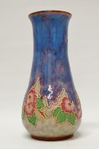 Royal Doulton England - A bottle vase with tubeline decoration, maker's monograms HG and FJ to base,