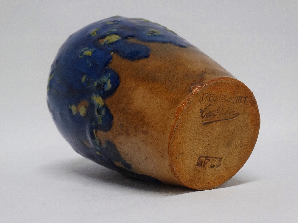 Atelier D'Art Labrec - A bullet shaped short vase with drip glaze enamel decoration, stamped to - Image 4 of 4