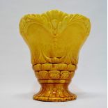 A mid century pedestal trumpet vase with raised marks to base, Reg No.844578 (c. 1945), height 22.